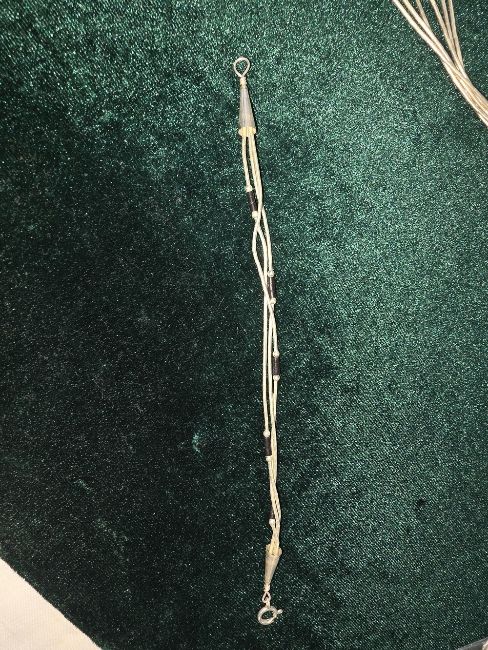 Multi-Strand Sterling Silver Beaded Bracelet